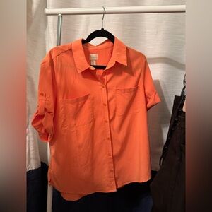 Chico's Apricot Orange camping shirt